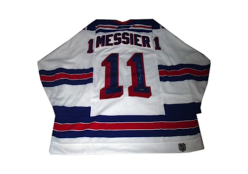 1994 Mark Messier Signed New York Rangers Jersey. Hockey
